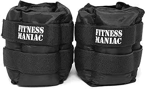 Pro Weight Adjustable Strap Heavy Ankle Weights, 16-lb pair (8-lbs per ankle) Premium ✦ Durable Ankle Weights for Ab, Leg & Glute Exercises ✦ First Rate Fitness Equipment for Men & Women