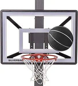 Silverback Junior Youth 33" Basketball Hoop with Lock ‘n Rock Mounting Technology Mounts to Round and Vertical Poles, Black (B8410W)