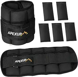 APEXUP Adjustable Ankle Weights for Women and Men, Modularized Leg Weight Straps for Yoga, Walking, Running, Aerobics, Gym
