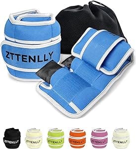 ZTTENLLY Adjustable Ankle Weights for Women Men and Kids | 1 Pair 5 10 15 18 20 Lbs Leg Wrist Ankle Weight Straps for Yoga, Walking, Running, Aerobics, Gym, Dance, Pilates, Cardio