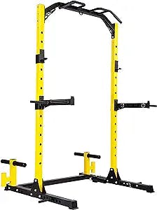 HulkFit Pro Series Gen 2 Squat Stand Multigrip Pullup Bar - Yellow