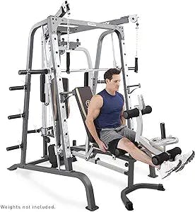 Marcy Smith Cage Workout Machine Total Body Training Home Gym System with Linear Bearing