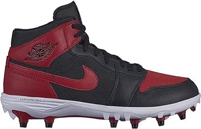 Nike Jordan 1 TD MID Mens Soccer-Shoes AR5604-061_10.5 - Black/Varsity-Red