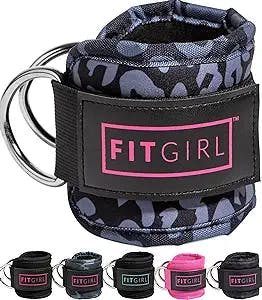 FITGIRL Ankle Strap for Cable Machines and Resistance Bands, Work Out Cuff Attachment for Home & Gym, Booty Workouts - Kickbacks, Leg Extensions, Hip Abductors, for Women Only
