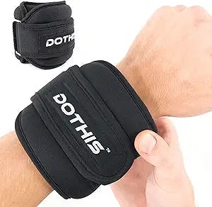 DOTHIS Ankle/Wrist Weights (1 Pair) for Exercises - Ankle Weights for Women, Men, Kids, Wrist Arm Leg Weight Straps for Fitness, Walking, Workout, Running, Jogging, Physical Therapy
