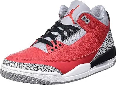 Nike Men's Air Jordan 3 Retro U Basketball Shoe, Varsity red/Varsity red-Cement Gray, 6.5 UK