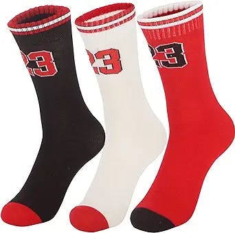 3 Pairs Basketball Socks for Boys and Girls,Athletic Running Breathable Youth Sports Basketball Socks Gifts for Kids 6-14