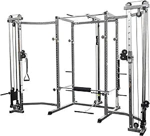 Valor Fitness BD-7 Power Rack - Squat Rack and Bench Press Power Cage with LAT Pulldown Attachment and Other Workout Rack Bundle Options for a Complete Weightlifting Home Gym