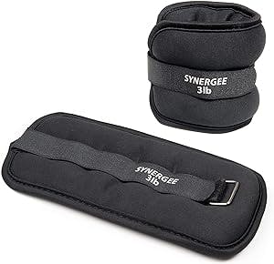 Synergee Comfort Fit Ankle/Wrist Weights (Set of 2). Available in in 1, 2, 4 & 6 lb sets. One Size Fits All.