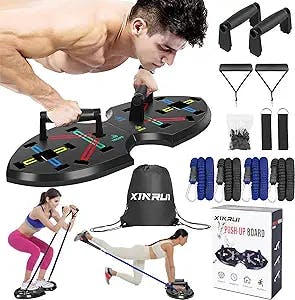 XINRUI Push Up Board, Portable Multi-Function Foldable 20 in 1 Push Up Bar, Push Up Handles for Floor, Perfect Pushup Board Fitness, Iron Chest Pro Push Up