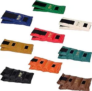The Cuff Original Adjustable Ankle and Wrist Weight for Training, Dance, Running, Toning, and Physical Therapy for Men and Women, 9 Piece Set (1 each: 1, 1.5, 2, 2.5, 3, 4, 5, 7.5, 10 lb.)