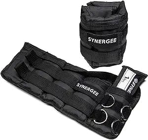 Synergee Comfort Fit Adjustable Ankle/Wrist Weights (Set of 2). Available in 5lb, 10lb & 20lbs. One Size Fits All.