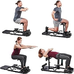 Lifepro 2-in-1 Sissy Squat Machine & Hip Thrust Machine - Deep Squat Workout Machine & Glutes Workout Equipment for Home Gym - Build Whole-Body Strength, Improve Balance & Posture, & Sculpt Your Booty