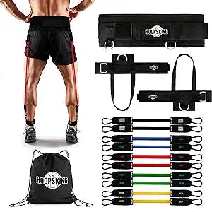 HoopsKing Vertical Jump Resistance Bands | Jump Higher | 5 Pairs of Different Resistance Levels