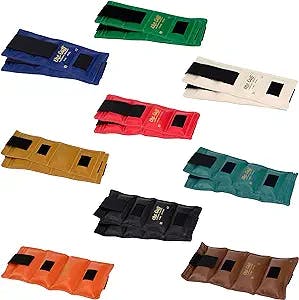 The Cuff Original Adjustable Ankle and Wrist Weight for Training, Dance, Running, Toning, and Physical Therapy for Men and Women, 16 Piece Set (2 each: 1,1.5,2,2.5,3,4,5; 1 each: 7.5,10)