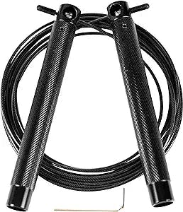 Prime Box Gear Jump Rope - Crossfit Double Under Jump Ropes for Fitness - Adjustable Extra Long Speed Rope - Anti Slip Handles - Lightweight Jump Rope for Kids And Adults - Exercising Equipment